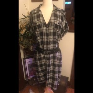AB Studio (Kohls) NWOT Plaid Shirt dress